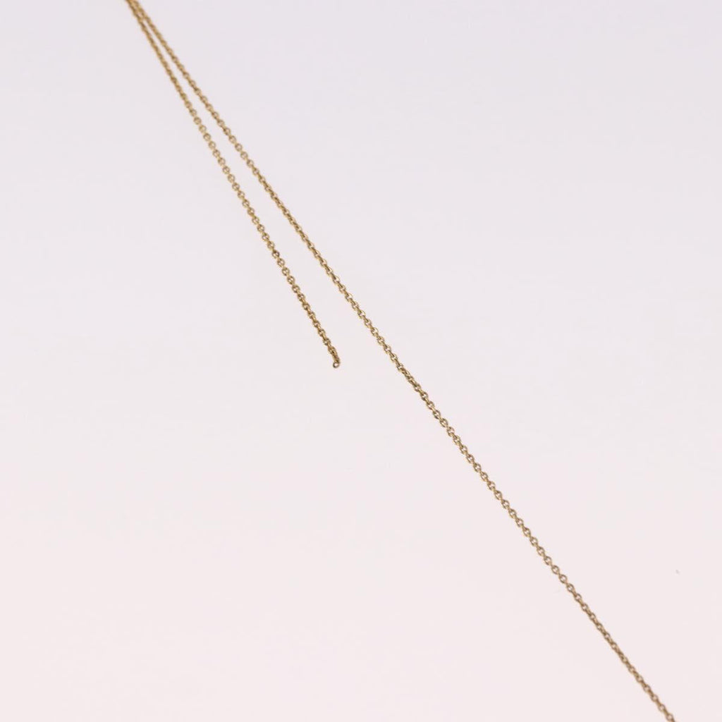 Christian Dior CD Logo Necklace metal Gold Tone Auth SW2388