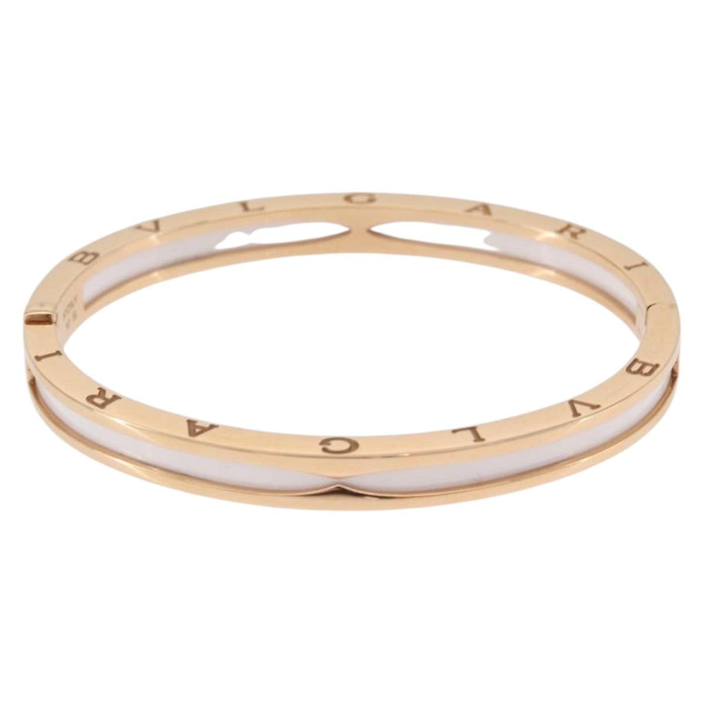 BVLGARI P-Zero One S Bracelet 750PG 26.18g Gold White Auth SW2647SM