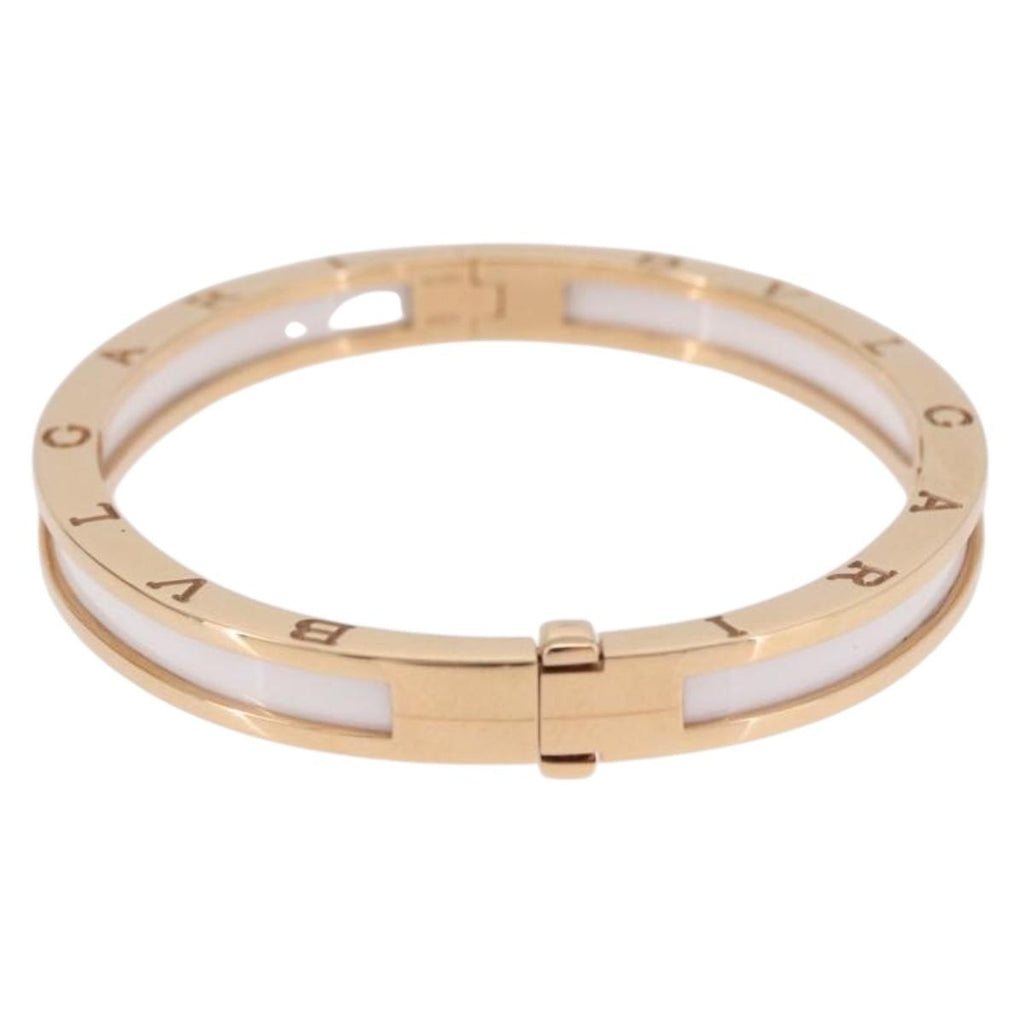 BVLGARI P-Zero One S Bracelet 750PG 26.18g Gold White Auth SW2647SM