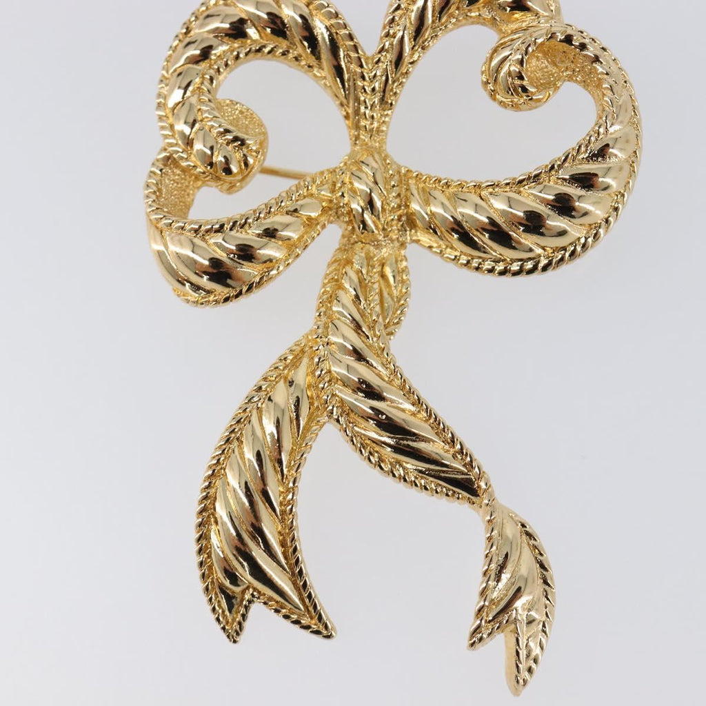 Christian Dior Brooch metal Gold Tone Auth SW2811