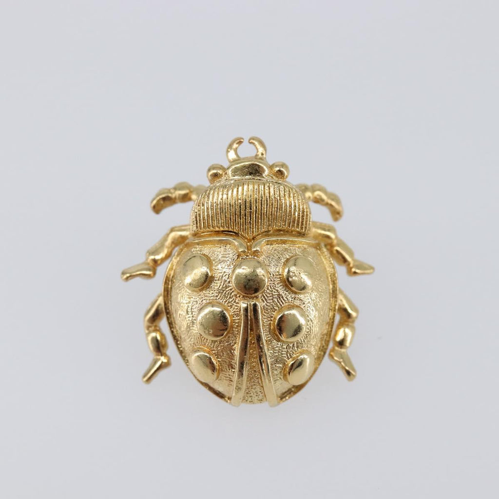 Christian Dior Ladybug Brooch metal Gold Auth SW2812