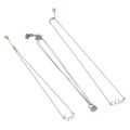 Chloe Necklace Metal 3 Set Gold Tone Silver Auth SW2841