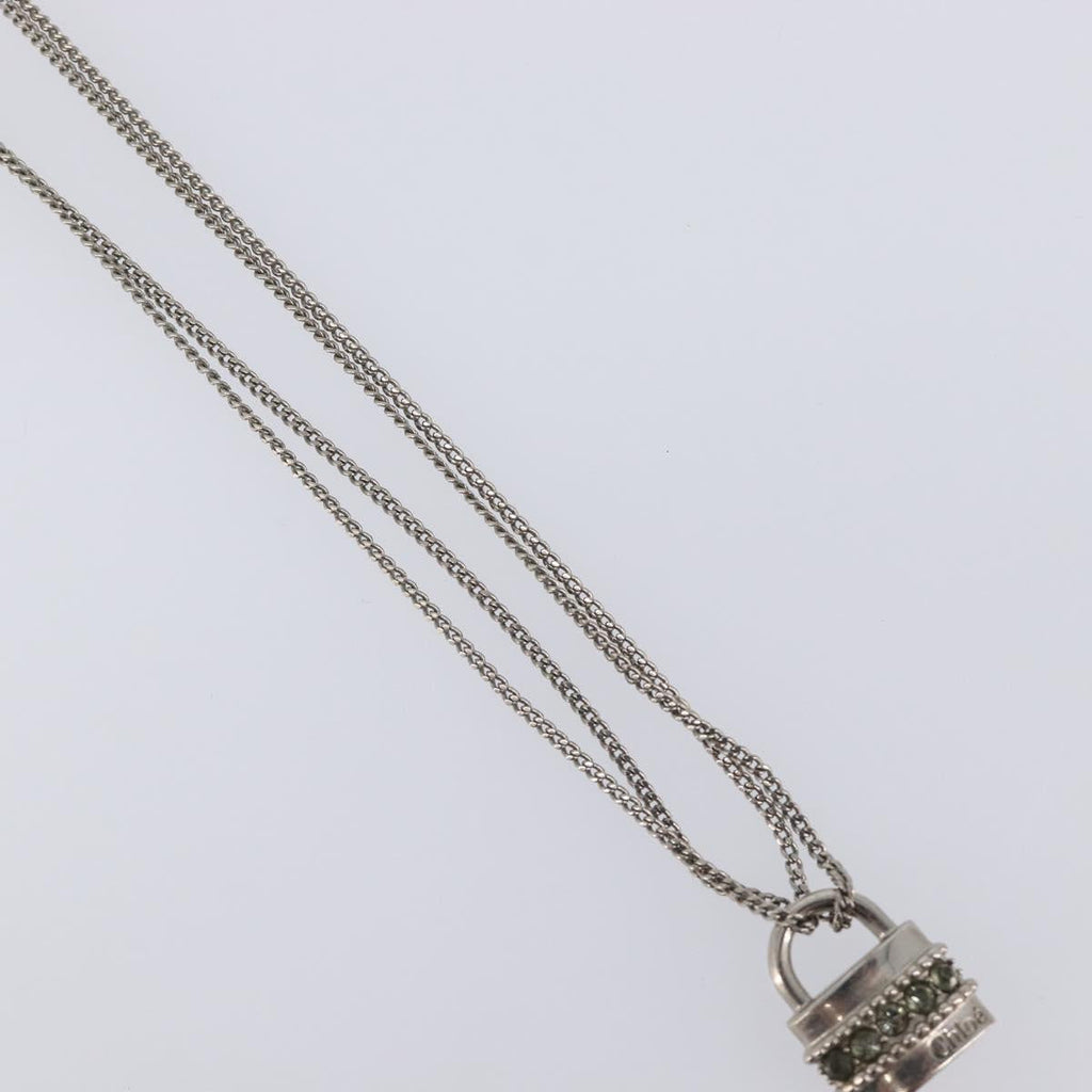 Chloe Necklace Metal 3 Set Gold Tone Silver Auth SW2841