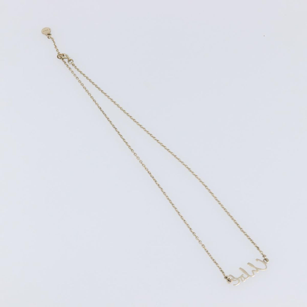 Chloe Necklace Metal 3 Set Gold Tone Silver Auth SW2841