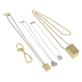 Salvatore Ferragamo Givenchy Saint Laurent Celine Necklace 5 Set Auth SW2872