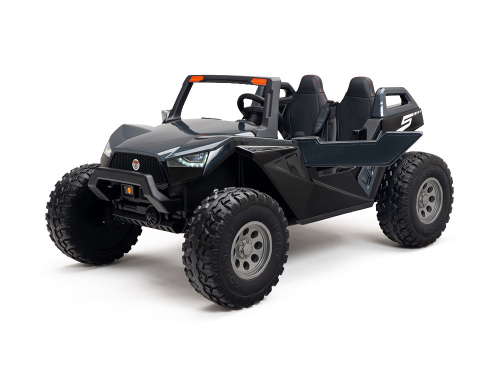 24V Red Tiger All Terrain UTV Ride on Buggy with Remote - Carbon Black