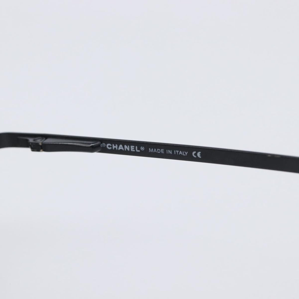 CHANEL Sunglasses Metal Black CC Auth yk21042M