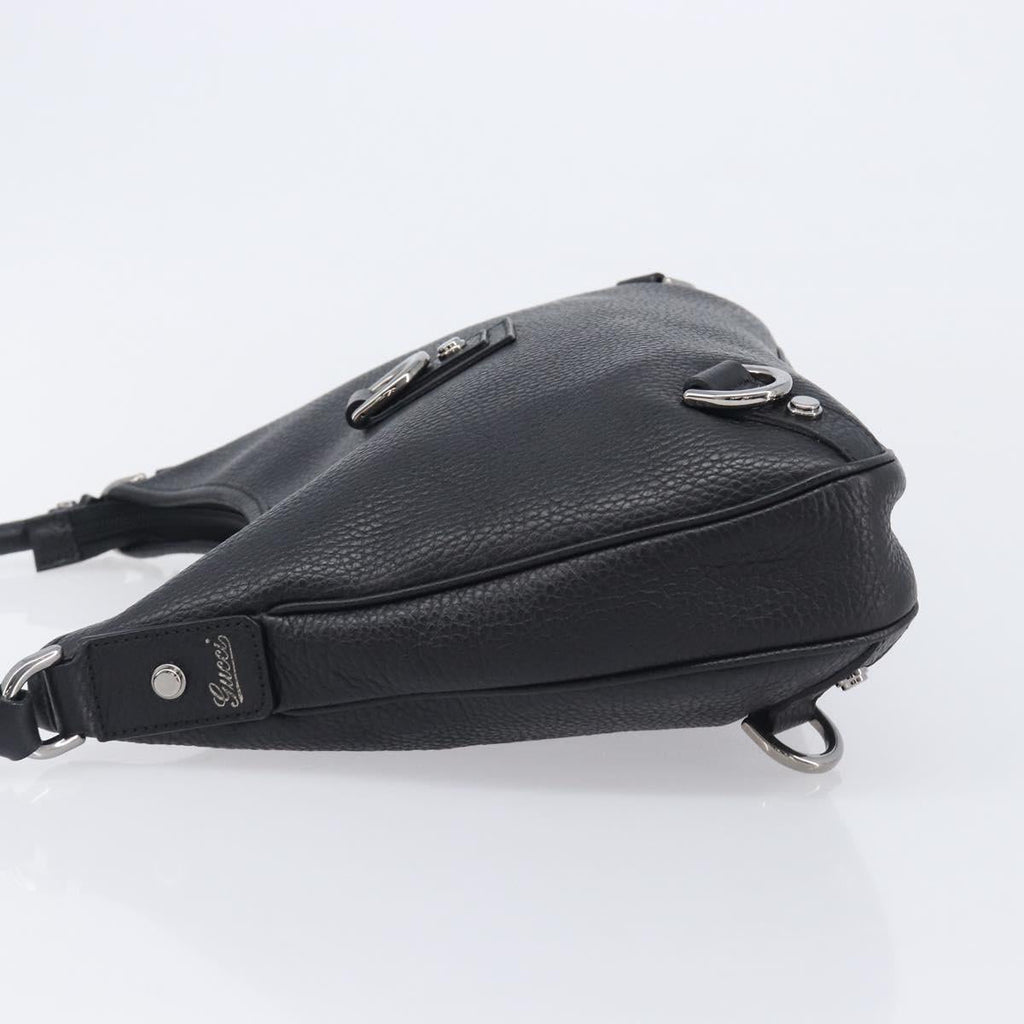 GUCCI Hand Bag Leather Black Silver 268637 Auth yk21045SAV
